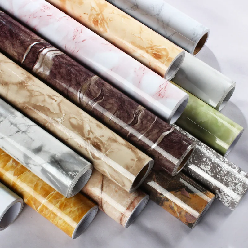 Kitchen oil proof sticker table top waterproof stove high temperature resistant self-adhesive wallpaper marble renovation film - Image 3