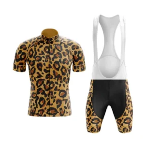 Breathable Cycling Jersey Set for Men, Road Bicycle Suit, Riding Uniform, Bike MTB Clothing, New Sports Kits, Leopard, Summer