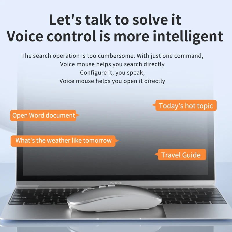 Xiaomi AI Intelligent Voice Translation Mouse Wireless Portable Small Ergonomic Dual-mode Office Game Mute Computer Notebook - Image 4