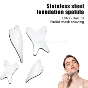 1pcs 304 Stainless Steel Scraping Board Massager Face Body SPA Guasha Tool Scraper Neck Back Relaxation Treatment Beauty Health