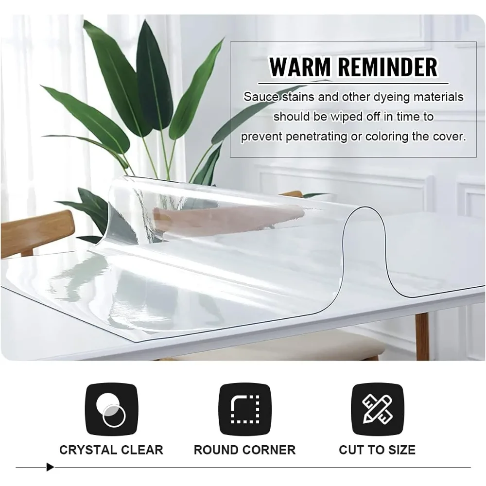Plastic Table Cover, Transparent Table Mat, Coffee Table Protective Mat, Wriplastic Table Cover, Transparent Table Mat - Image 4