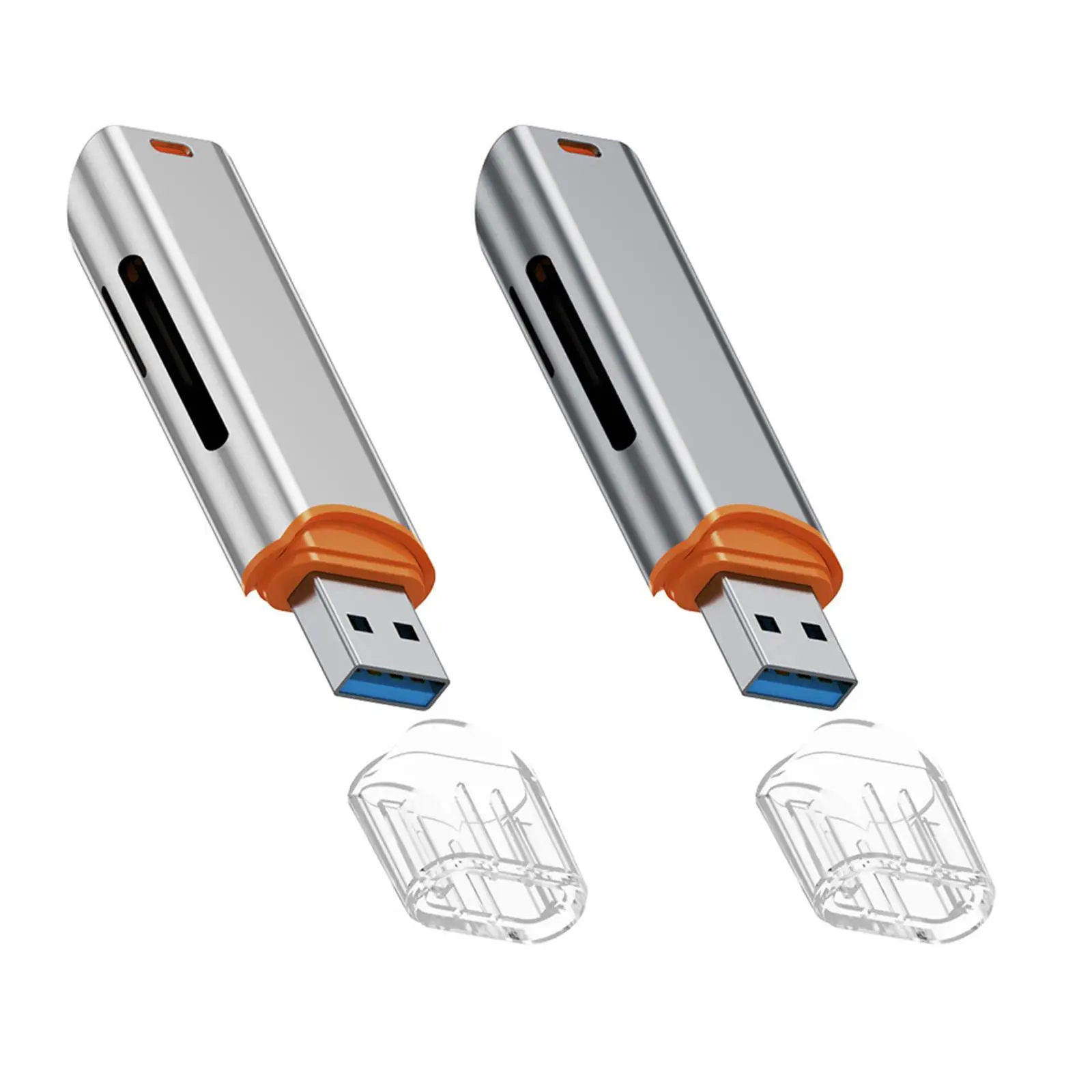 USB 3.0 Card Reader USB A Interface Lanyard Hole Design Practical Replacement Electronics Accessory High Speed Transmission USB 3.0 Card Reader USB A Interface Lanyard Hole Design Practical Replacement Electronics Accessory High Speed Transmission