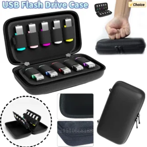 USB Flash Drive Case Shockproof USB Flash Drive Storage Bag Storage Box Electronic Accessories Organizer for USB Flash Drive Pen