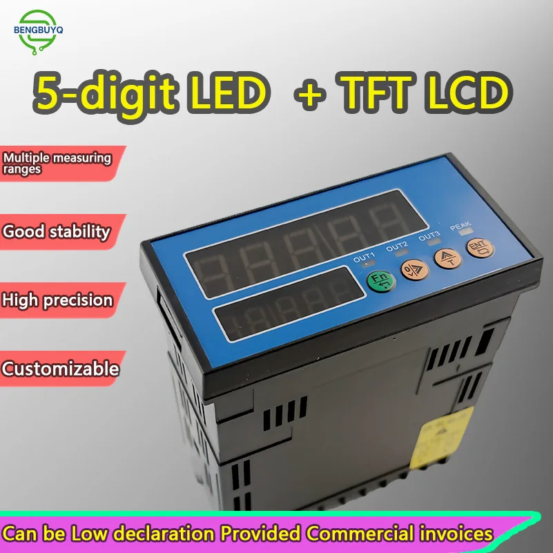 Digital Weighing Indicator Controller with Dual LED TFT Display High Precision 24-bit ADC RS485 Modbus Analog Output Relay Alarm - Image 5