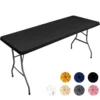 1Pc 4ft 6ft Spandex Table Cover, Waterproof Stretchy Fabric Table Top Cover, Washable Elastic Universal Rectangle Tablecloth