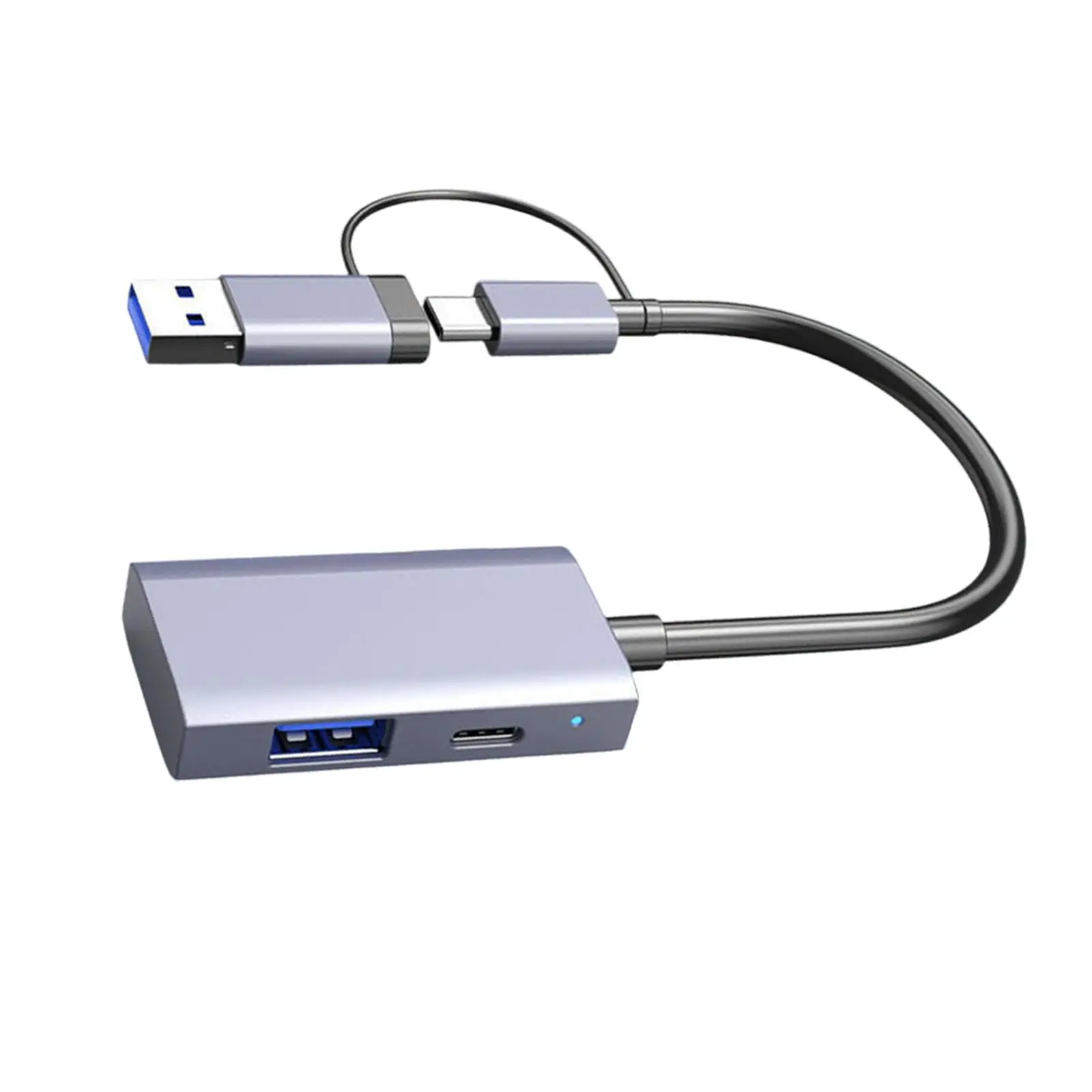 4 in 1 Card Reader Electronics Accessory Multifunctional Double Interface Replacement Plug and Play USB C, USB 3.0, SD, TF Gray 4 in 1 Card Reader Electronics Accessory Multifunctional Double Interface Replacement Plug and Play USB C, USB 3.0, SD, TF Gray