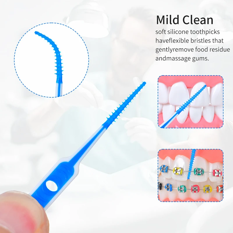 20Pcs Floss Hygiene Dental Silicone Interdental Brush Toothpick Health Teeth Cleaning Dental Supplies Dental Beauty - Image 3