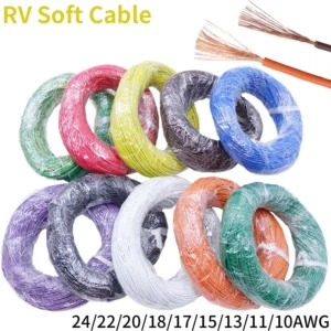 2/10M Copper Wire PVC Electrical Extension Cable Flexible Hookup Building Home Improvement Cable Lamp Battery Clamp Soft RV Wire