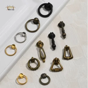 Hardware Home Improvement European Black Lifting Ring Drawer Ring Single Hole Pull Ring Cabinet Door Handle