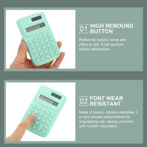 Portable Calculator Mini Keychain Design Candy Color Electronic Calculator For Students Office School Use Basic Calculators