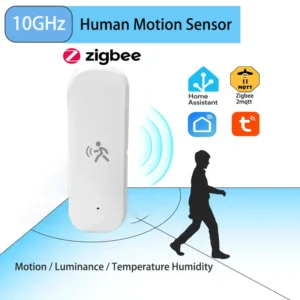 ZigBee 3.0 Human Motion Sensor Tuya 10G Mmwave Radar Temperature Humidity Sensor Security Burglar Works With Home Assistant
