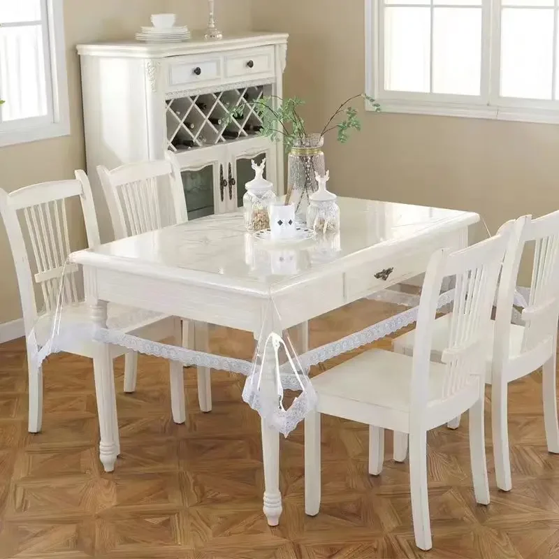 Tablecloth, Thin Transparent Plastic, Oil-Proof Wiping Tablecloth for Dining Tables, Parties, Camping(Odorless) - Image 2