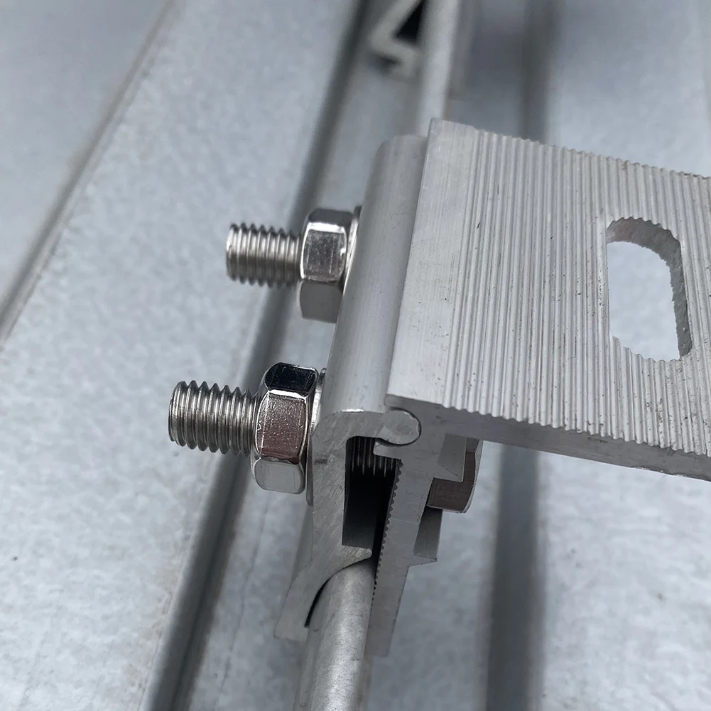 Roof Clamps PV Solar Module Horizontal Mounted Metal Standing Clamp Portable Sliver Aluminum Alloy Home Improvement - Image 5