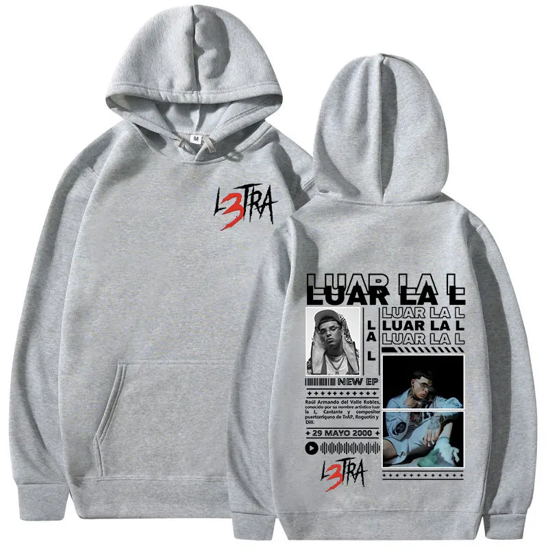 Rapper Luar La L L3TRA Album Hoodies Men Women Clothing Hip Hop Hooded Sweatshirts Fashion Casual Oversized Pullover Streetwear - Image 5