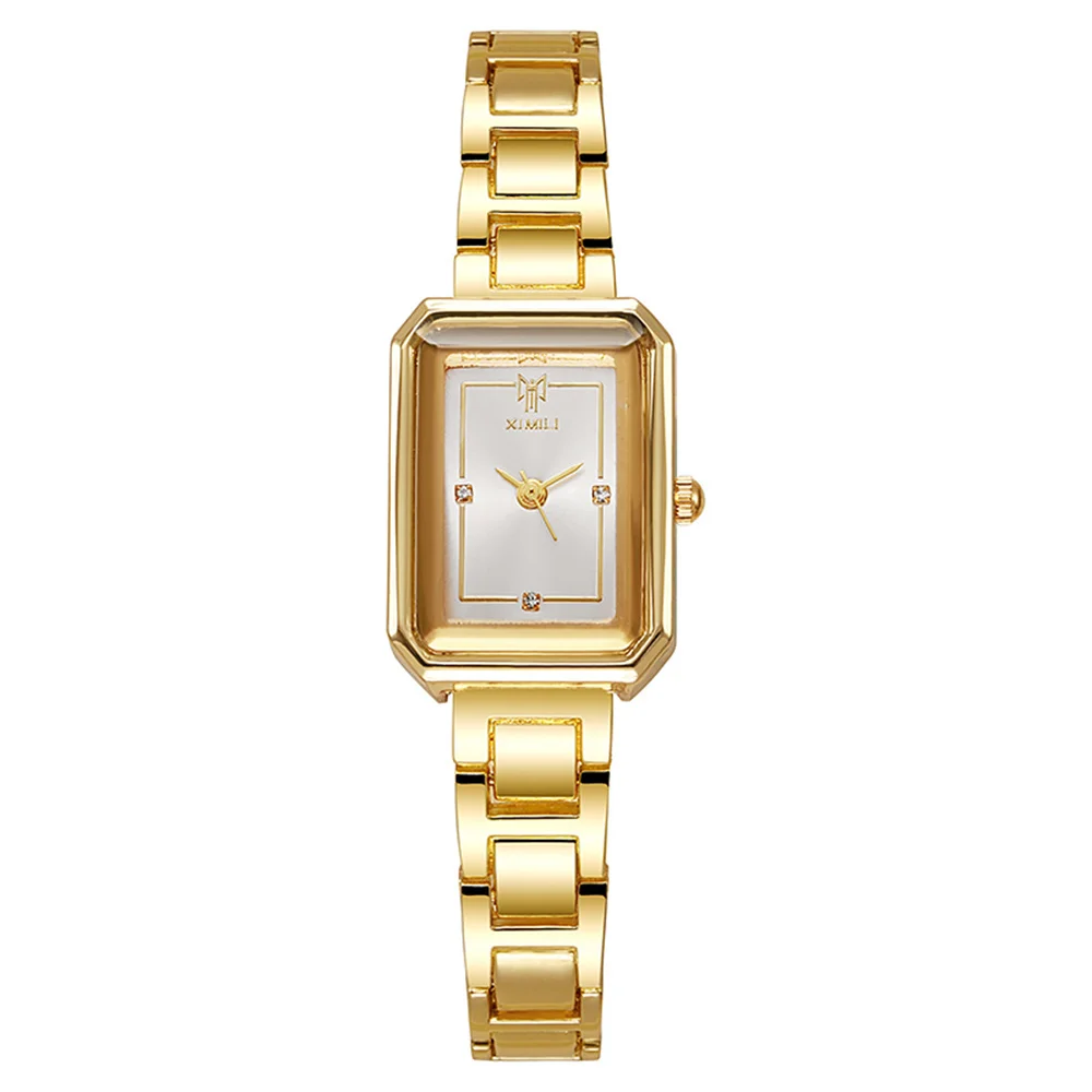 Ladies Simple Watch Fashion Rectangle Gold Quartz Watches Luxury Stainless Steel Waterproof Women's Dress Clock Gift Wristwatch - Image 6