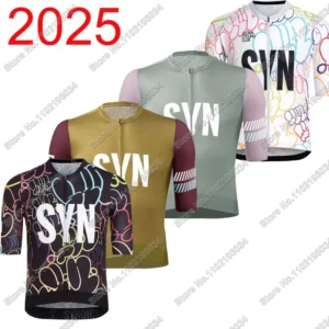Syn 2025 Cycling Jersey Short Sleeve Summer Men Women Brown Orange Clothing Road Bike Shirt Bicycle Tops MTB Wear Uniform Ropa