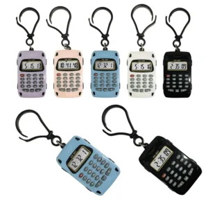 New Mini Electronic Calculator Multifunctional Lightweight Pocket Calculators 8 Digits Display Creative Key Ring School