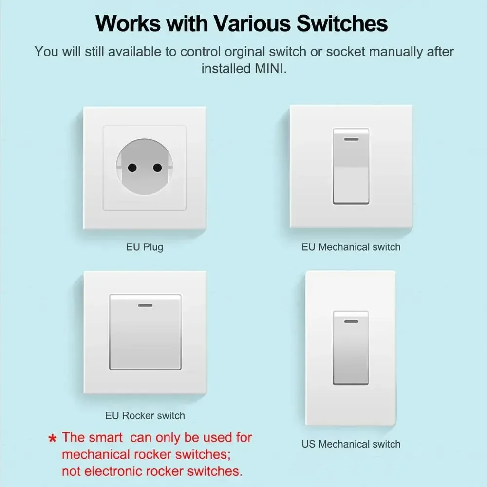 MINI WiFi Smart Switch 2-way Remote Control Timer Relay Automation For Smart Life APP Voice Control Works with Alexa Google Home - Image 3