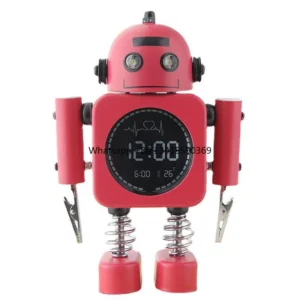 Robot LED Digital Alarm Clock Electronic Automaton Temperature Android Table Clock Bedroom Art 3d Modern Desk Clocks Horloges