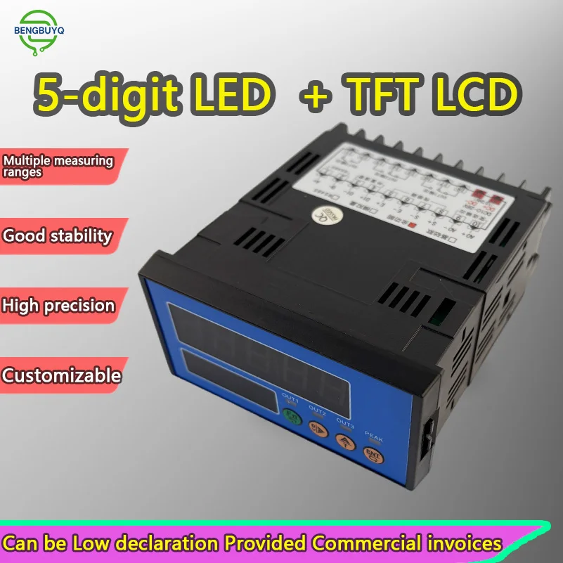 Digital Weighing Indicator Controller with Dual LED TFT Display High Precision 24-bit ADC RS485 Modbus Analog Output Relay Alarm - Image 4