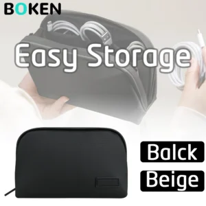 Travel Cable Organizer Bag, Waterproof Electronics Accessories Pouch for Charger, Cord, Phone, Earphone, Portable Storage Case