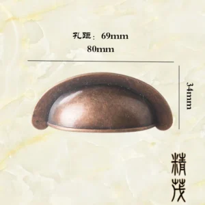 new Chinese home improvement drawer shell zinc alloy silver retro semicircular handle accessories