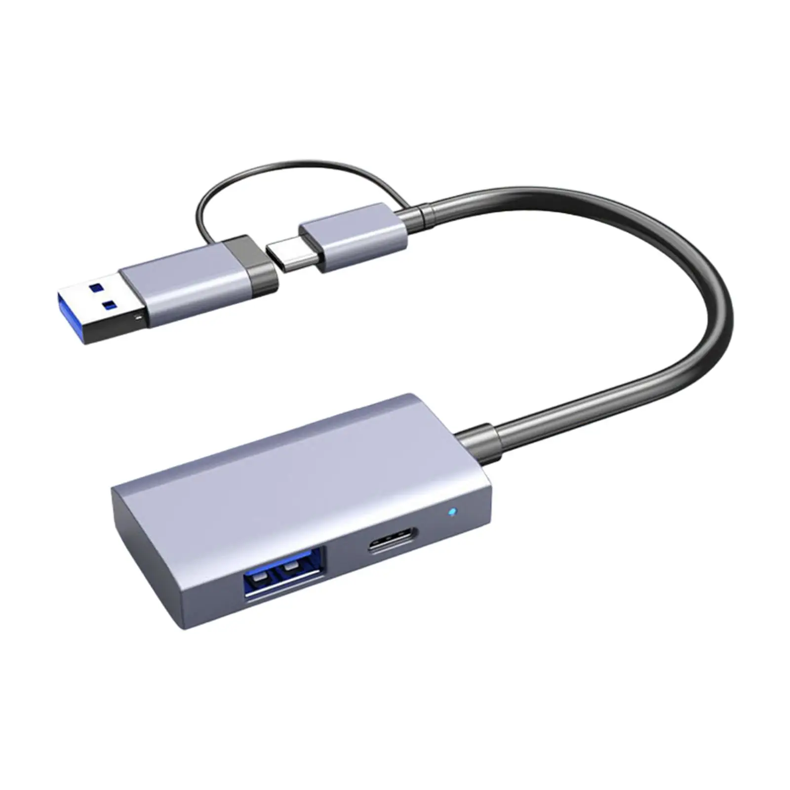 4 in 1 Card Reader Electronics Accessory Multifunctional Double Interface Replacement Plug and Play USB C, USB 3.0, SD, TF Gray 4 in 1 Card Reader Electronics Accessory Multifunctional Double Interface Replacement Plug and Play USB C, USB 3.0, SD, TF Gray