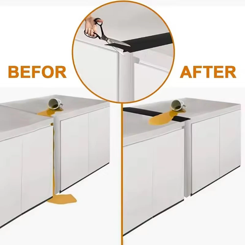 Silicone Gap Strip Gas Stove Sealing Strip Kitchen Anti-Oil Anti-Stain Strip Seal Insert Strip Home Improvement Kitchen Utensils - Image 2