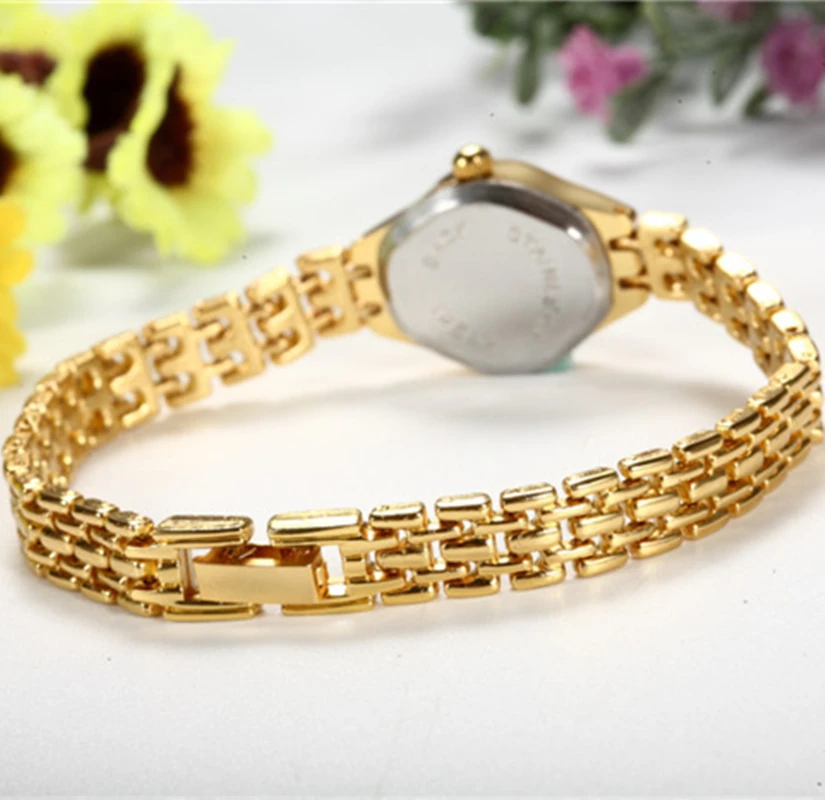 Golden Bracelet Watch For Women Small Dial Luxury Ladies Wristwatch Steel Elegant Quartz Female Clock Fashion Gift reloj mujer - Image 3