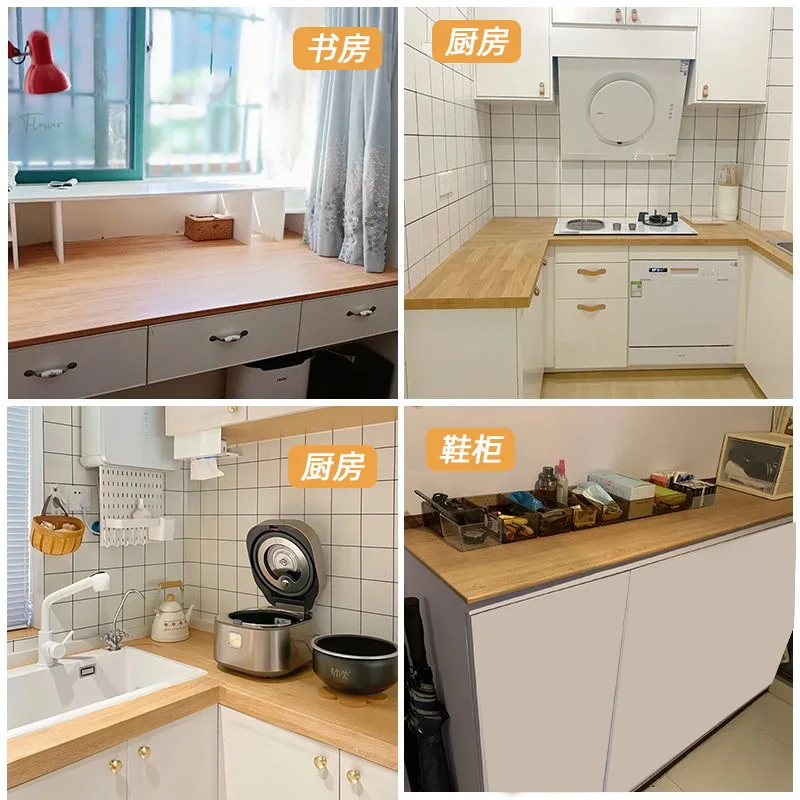 Wood Grain Table Top Wallpaper Self Adhesive Waterproof Sticker for Furniture Renovation Desk Cabinet Wardrobe Countertop Window - Image 3