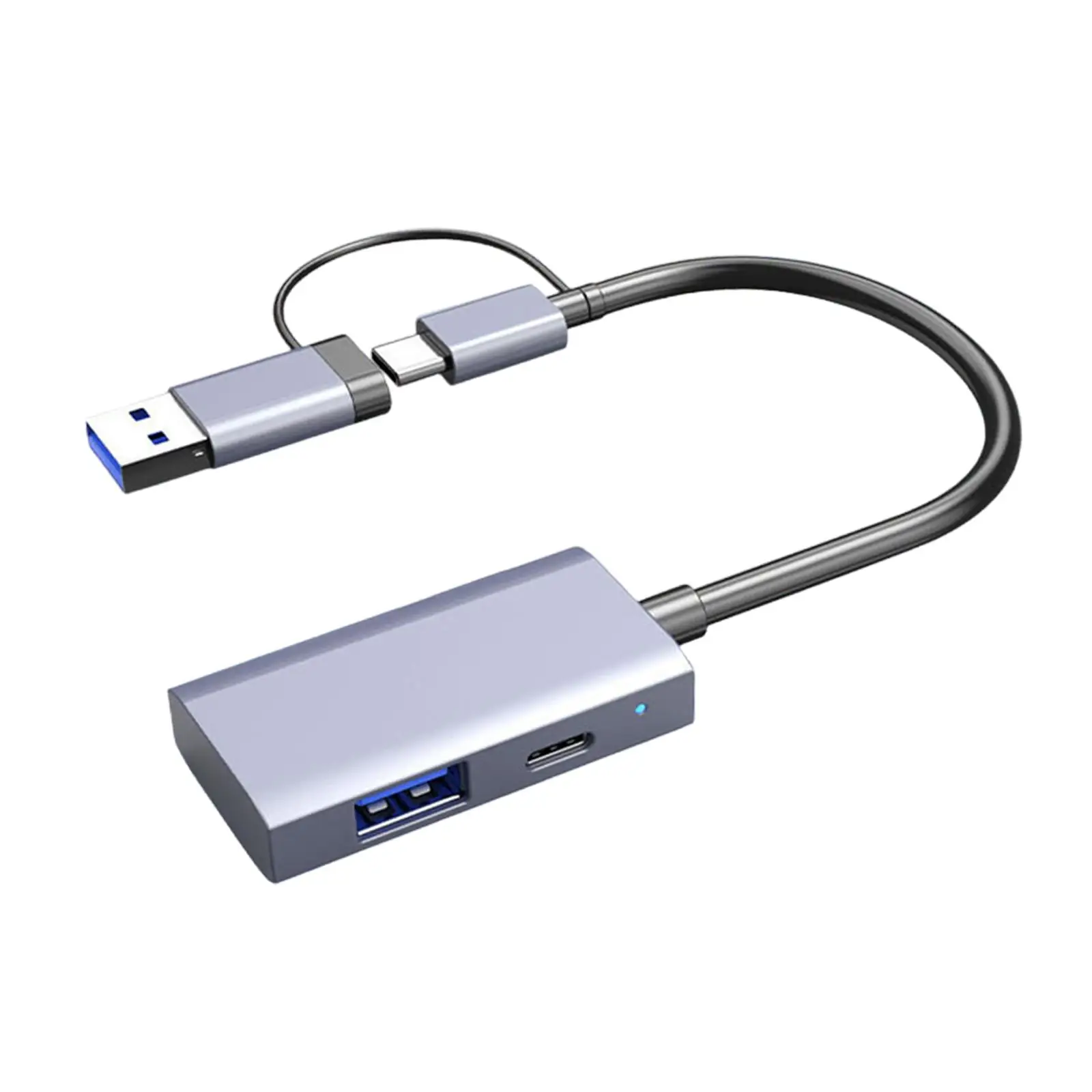 4 in 1 Card Reader Electronics Accessory Multifunctional Double Interface Replacement Plug and Play USB C, USB 3.0, SD, TF Gray 4 in 1 Card Reader Electronics Accessory Multifunctional Double Interface Replacement Plug and Play USB C, USB 3.0, SD, TF Gray