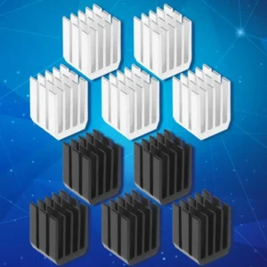 2025 New 5 Pieces 9x9x12mm Aluminum Heatsink Block Computer Cooler Electronic Chip Radiator Anodized Fast Cooling Blocks