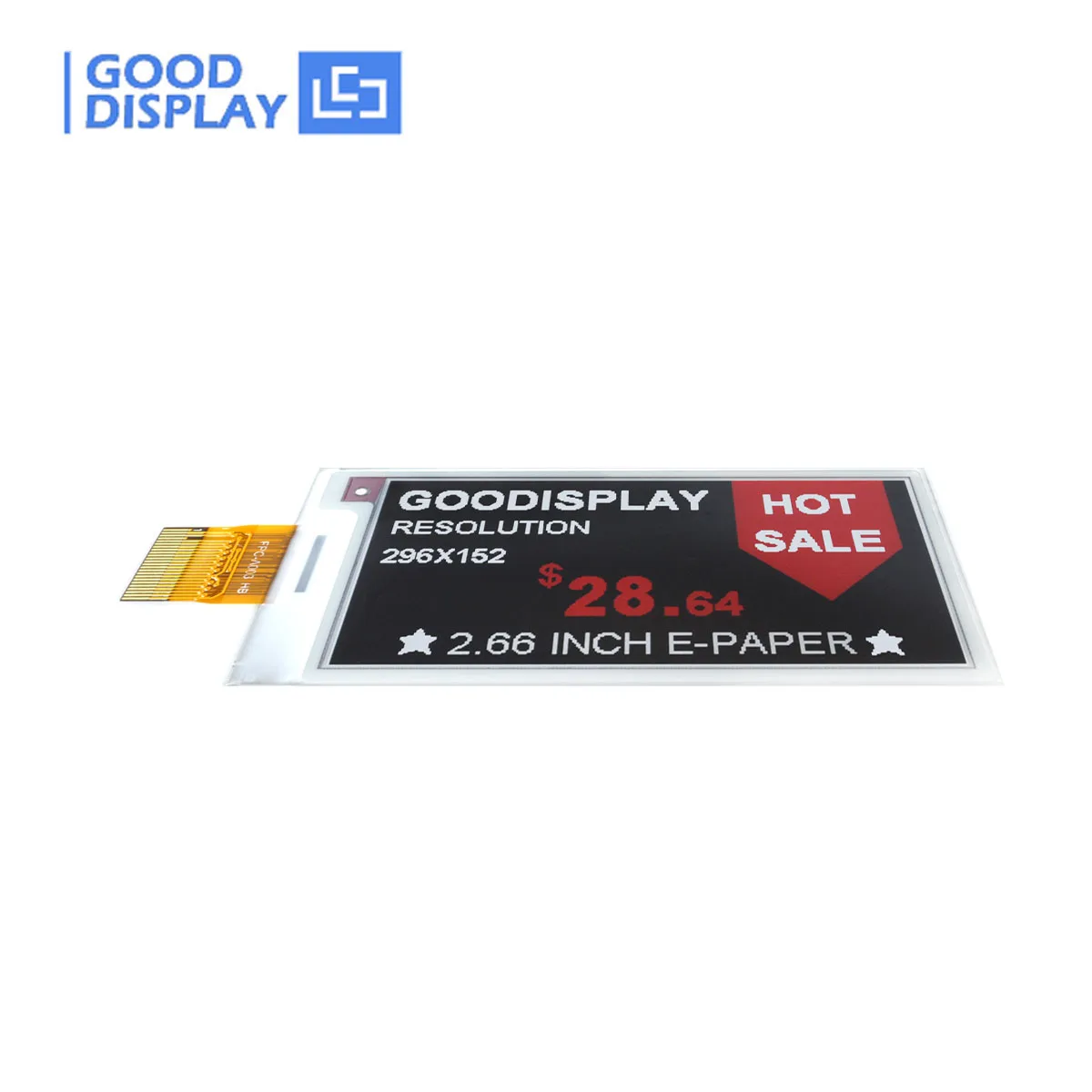 2.66 Inch HD Tri-Color E-Ink Display Red EPaper Screen SPI Interface Partial Update Electronic Products - Image 3