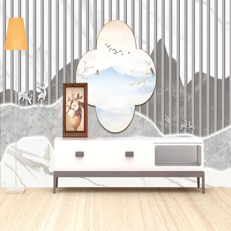 Custom 3D Wall Mural Modern Minimalist Stripes Wallpaper For Living Room Sofa TV Background Wall Paper Sticker Home Improvement - Image 2