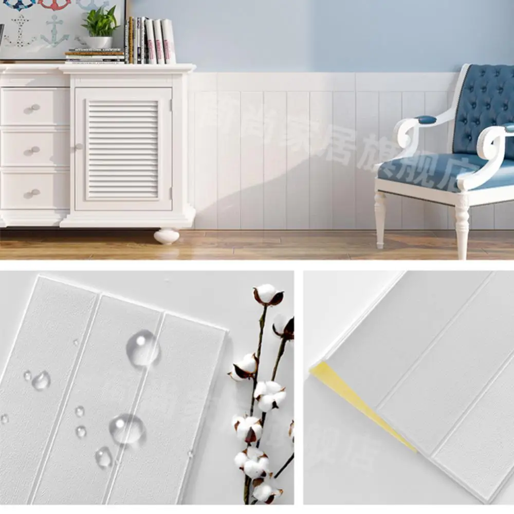 3D Self-Adhesive Wall Sticker Wood Grain Stickers Waterproof Kitchen Bedroom Decoration Wallpaper For Live Room Home Improvement - Image 5