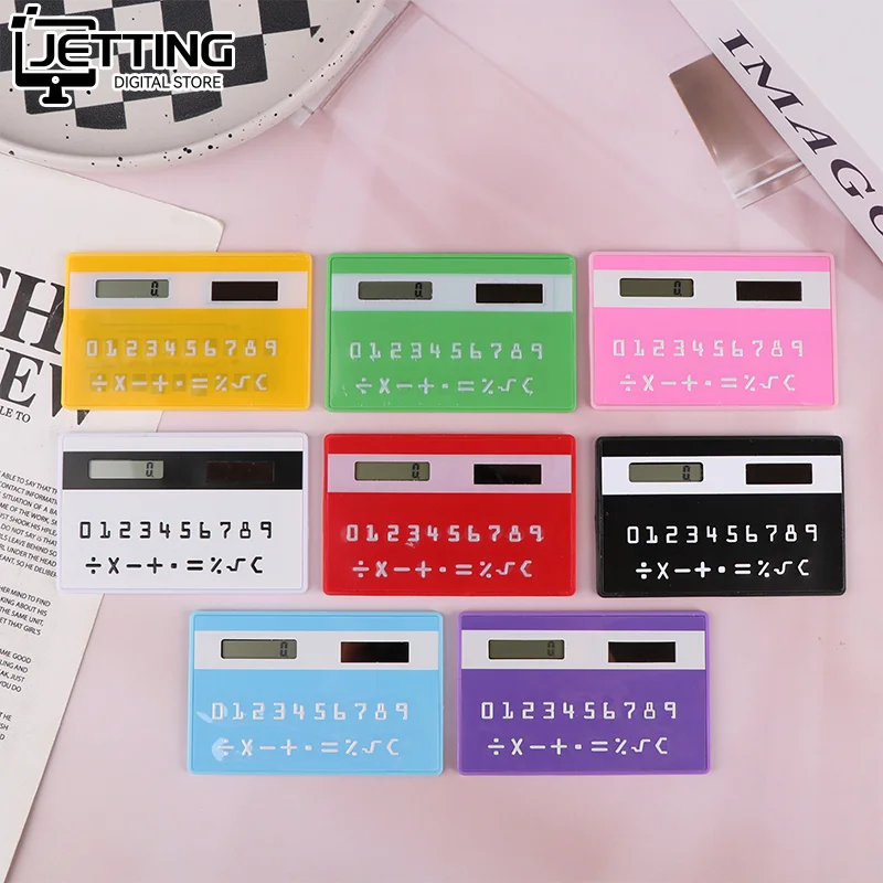 Solar 8 Digit Calculator Student Mini Calculator Portable Slim Calculator Stationery Math Toys School Electronics Calculator