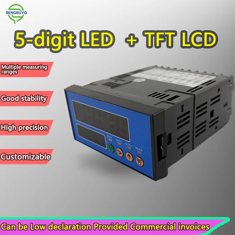 Digital Weighing Indicator Controller with Dual LED TFT Display High Precision 24-bit ADC RS485 Modbus Analog Output Relay Alarm - Image 2
