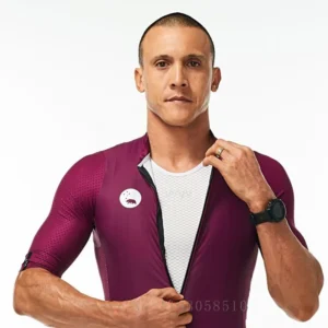 WYN Men's Cycliny Short Sleeve Breathable Summer Biking Top Jersey Moisure Wicking Mountain MTB Cycling Clothing with Pockets