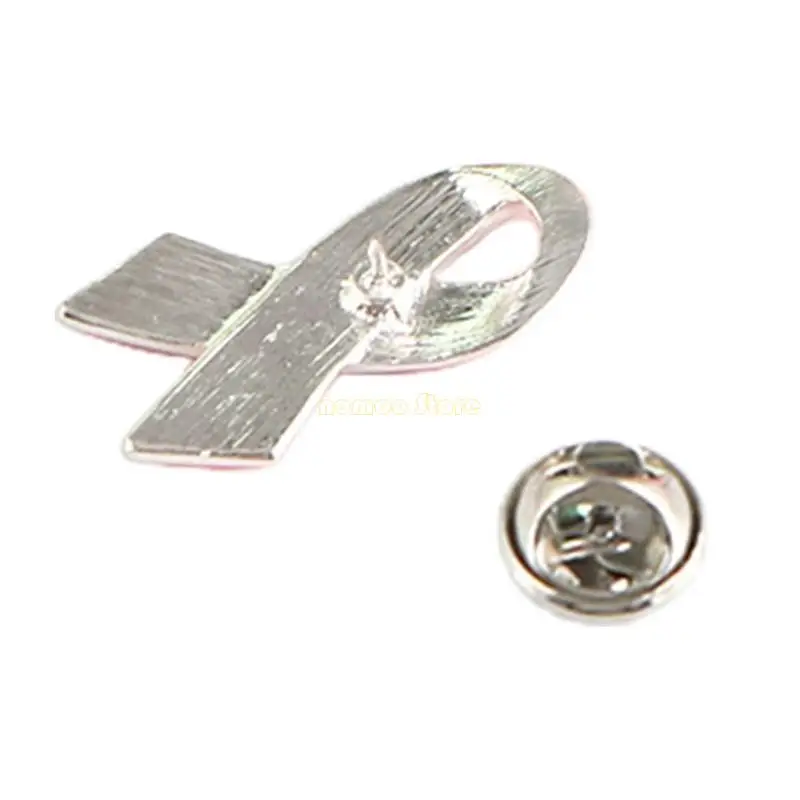 31BF Ribbon Brooch Pin Beautiful Designs Ribbon Enamel Pin Alloy Material Health Awareness Pins for Breast Cancers Awareness - Image 2