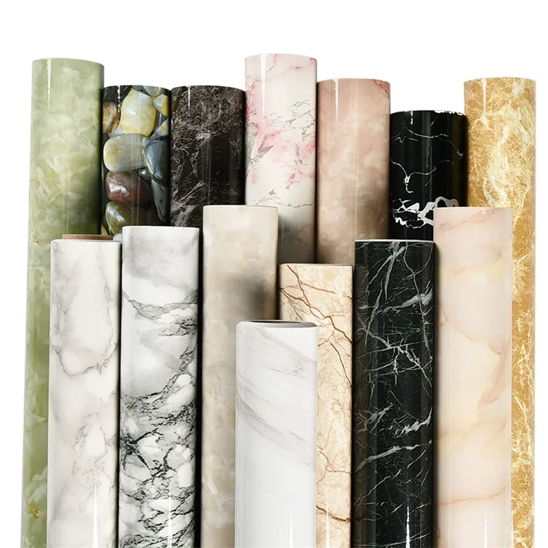 Kitchen oil proof sticker table top waterproof stove high temperature resistant self-adhesive wallpaper marble renovation film - Image 6
