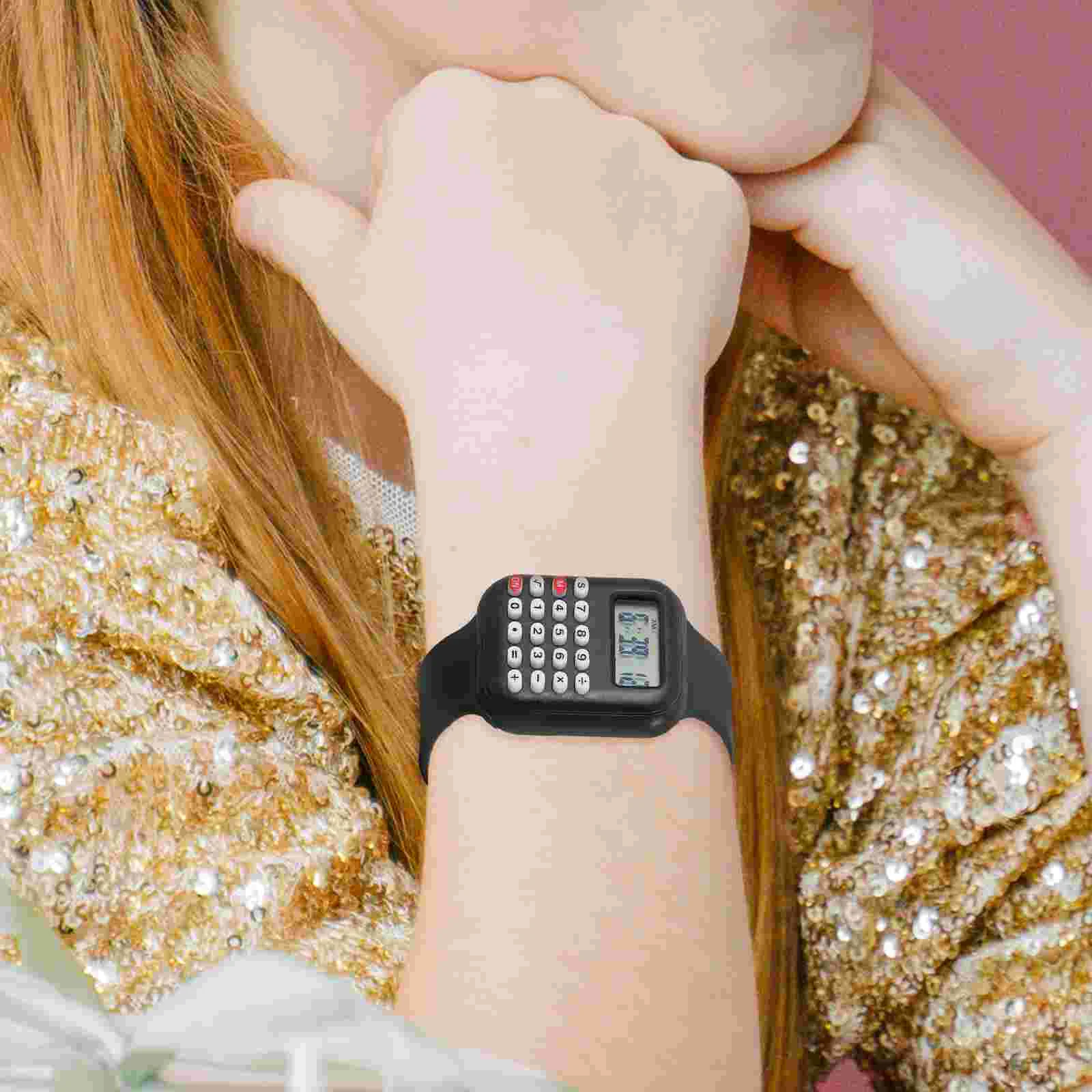 2Pcs Portable Children Calculator Wrist Watch Electronic Calculation Watch For Learning Timepiece Toddler Watches Boy - Image 5