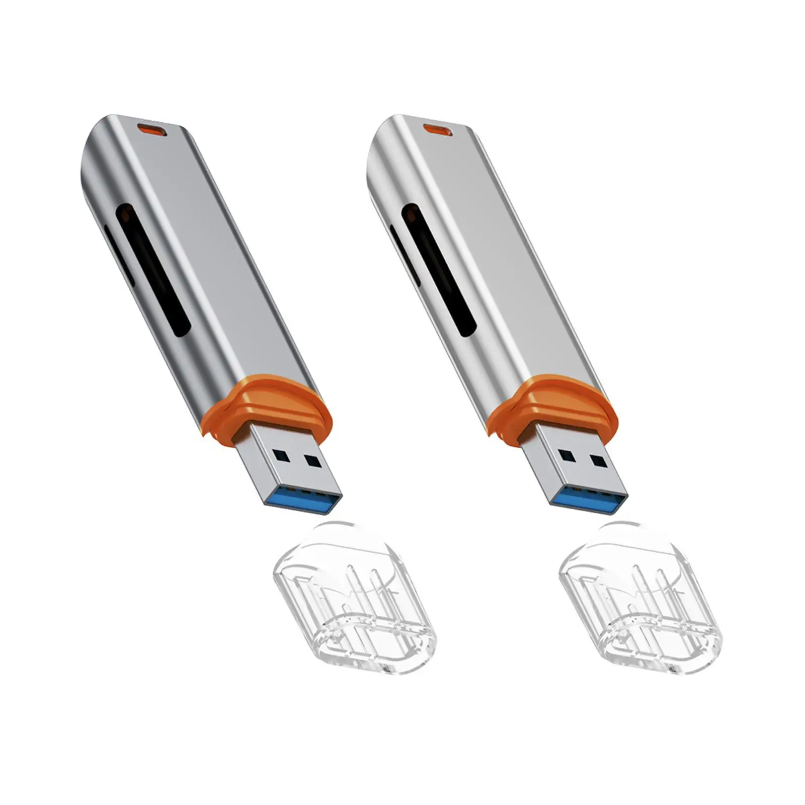 USB 3.0 Card Reader USB A Interface Lanyard Hole Design Practical Replacement Electronics Accessory High Speed Transmission USB 3.0 Card Reader USB A Interface Lanyard Hole Design Practical Replacement Electronics Accessory High Speed Transmission