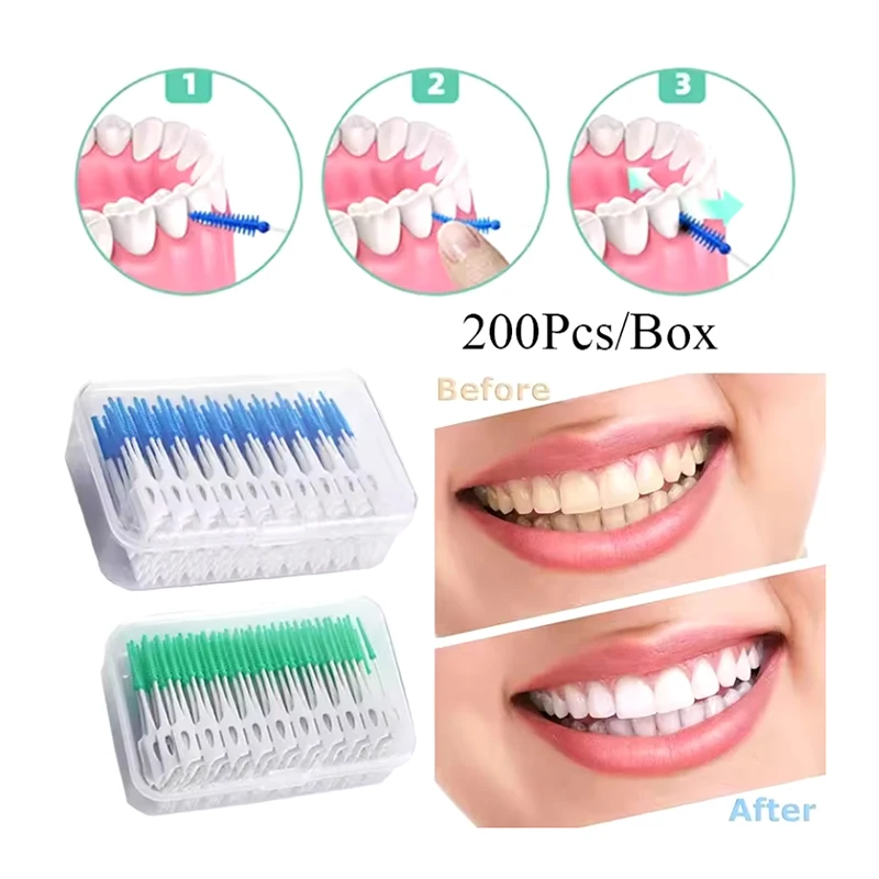 20Pcs Floss Hygiene Dental Silicone Interdental Brush Toothpick Health Teeth Cleaning Dental Supplies Dental Beauty - Image 2