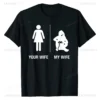 Hommes Votre Femme Ma Femme Gamer Chemise Printed T-shirt Tops Man Women Clothing Breathable Pull On