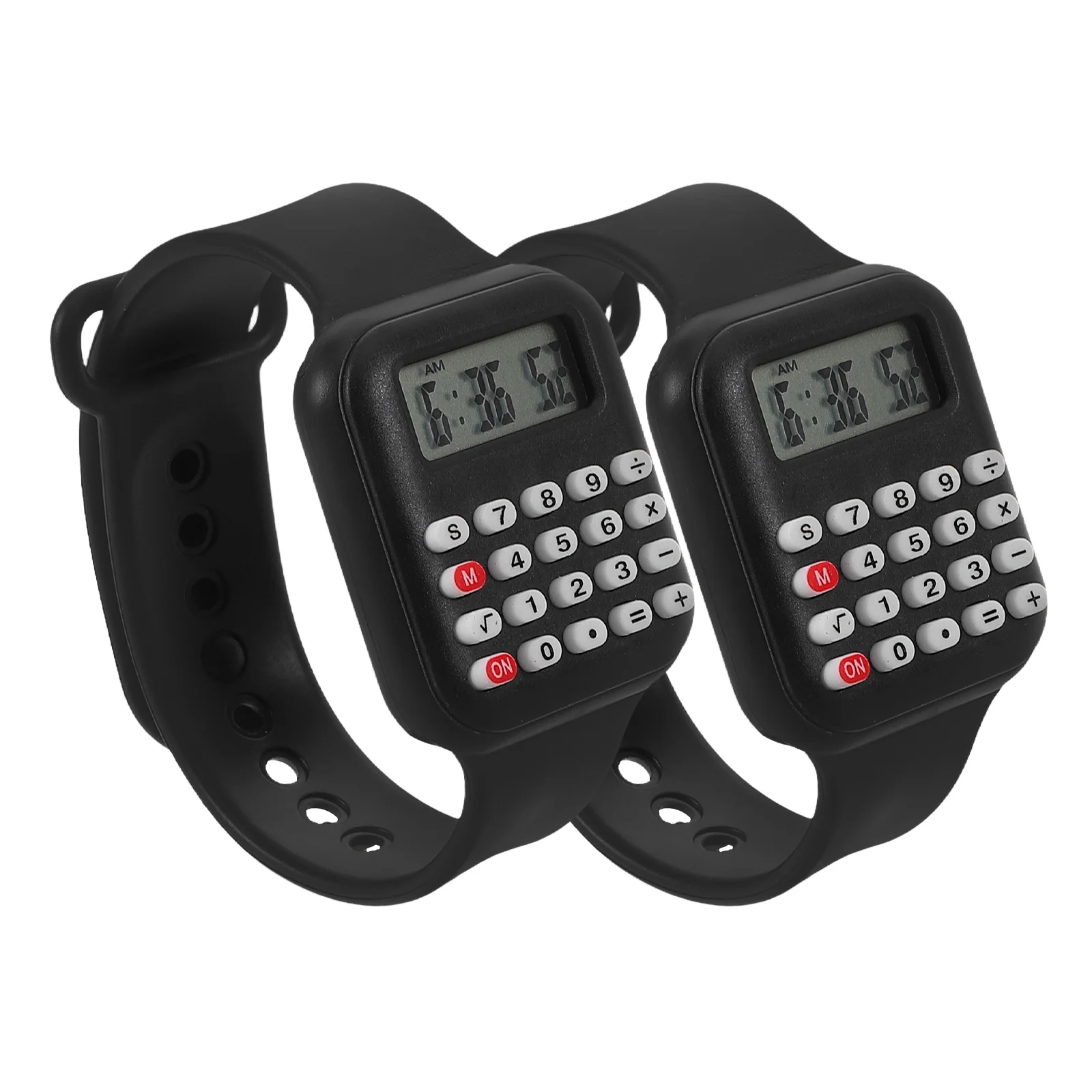 2Pcs Portable Children Calculator Wrist Watch Electronic Calculation Watch For Learning Timepiece Toddler Watches Boy
