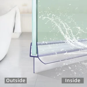 Shower Door Bottom Seal 4-6mm Gaps 50cm*2pcs Glass Screen Frameless Seal Strip Bathroom Door Sweep Home Improvement