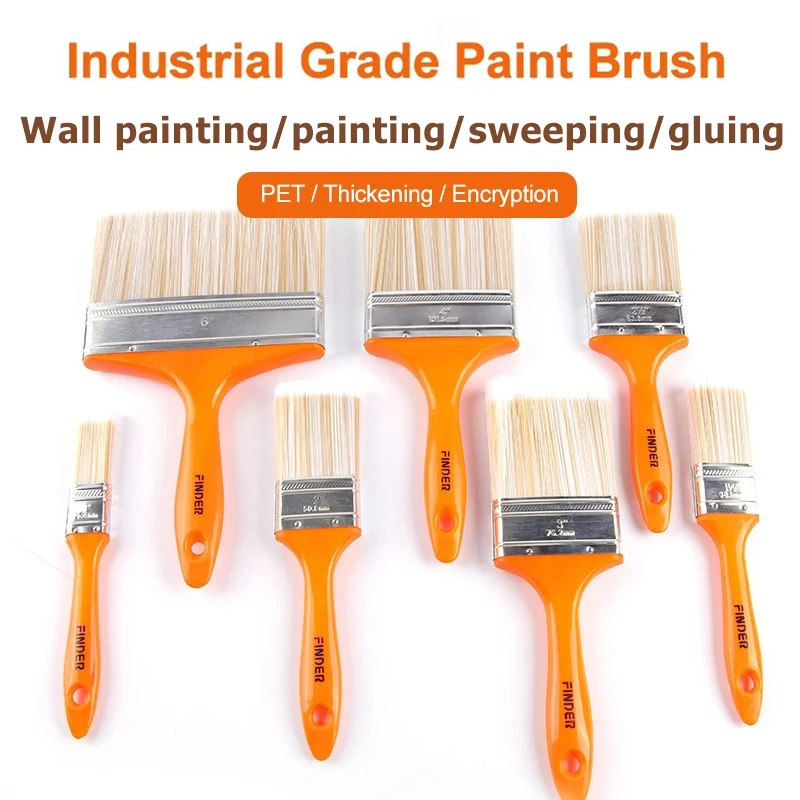 Home Improvement Wall Paint Brush PET Soft Bristle Durable Cleaning Brush ABS Handle Home Decoration Oil Painting Brush Tools