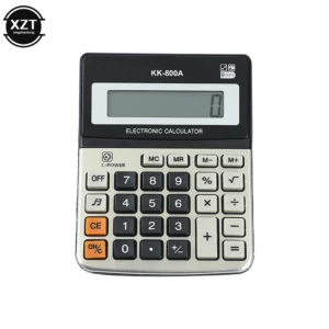 1pc Portable Small Desktop Office Financial Calculator 8-digit Electronic Calculator with Sound Learning Office Supplies