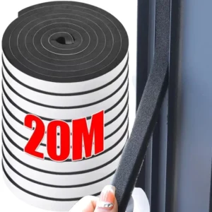 20/2M Sponge Door Window Seal Strip Self-Adhesive Insulation Acoustic Foam Weatherstrip Home Windproof Sound-Proof Sponge Tape