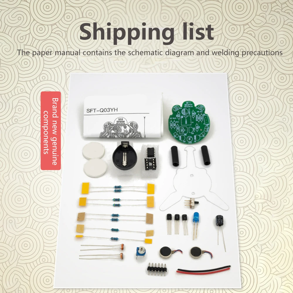 Photosensitive Mobile Robot Kit Firefly DIY Bulk Tail Breathing Light Fun Electronic Education Training - Image 6